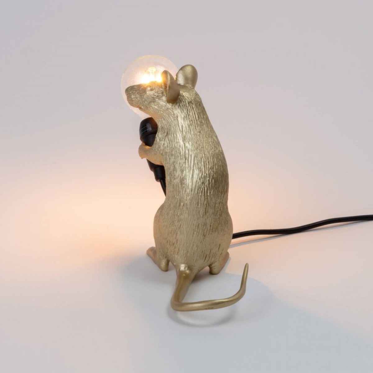 Настольная лампа Seletti Mouse Lamp Sitting GOLD USB