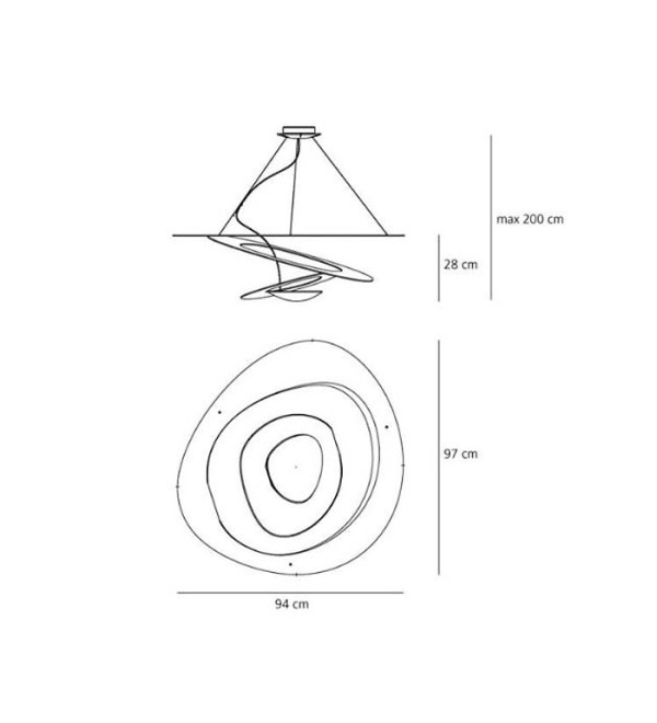 Люстра Artemide Pirce White