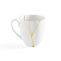 Кружка Seletti Kintsugi (белый, золотой, арт. 09652)