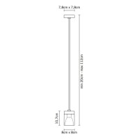 Подвесной светильник Fabbian Cubetto D28A0100 grey
