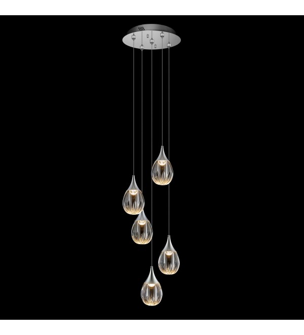 Подвесной светильник Delight Collection Stilla MD24001004-5A chrome/clear