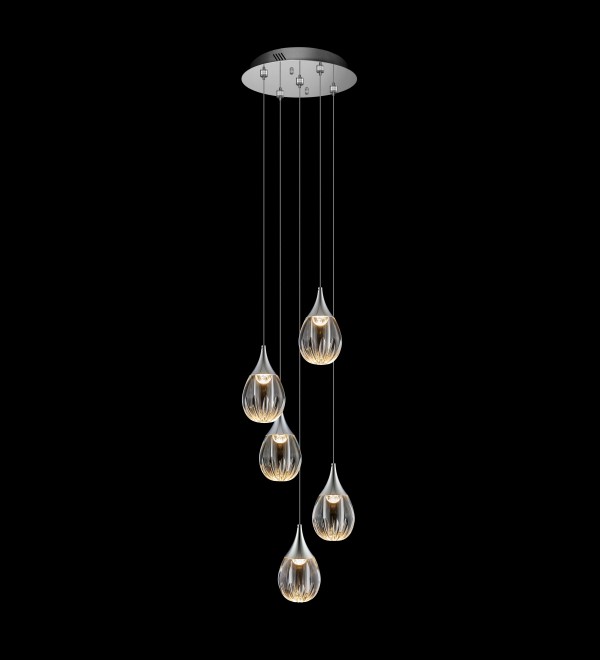 Подвесной светильник Delight Collection Stilla MD24001004-5A chrome/clear