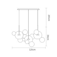 Подвесной светильник Delight Collection Bubbles 9214P/3L gold
