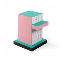 Приставной столик Seletti Superfurniture Supersidetable Red Grid