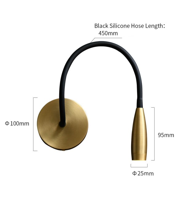 Настенный светильник Delight Collection MT9016-1W brass
