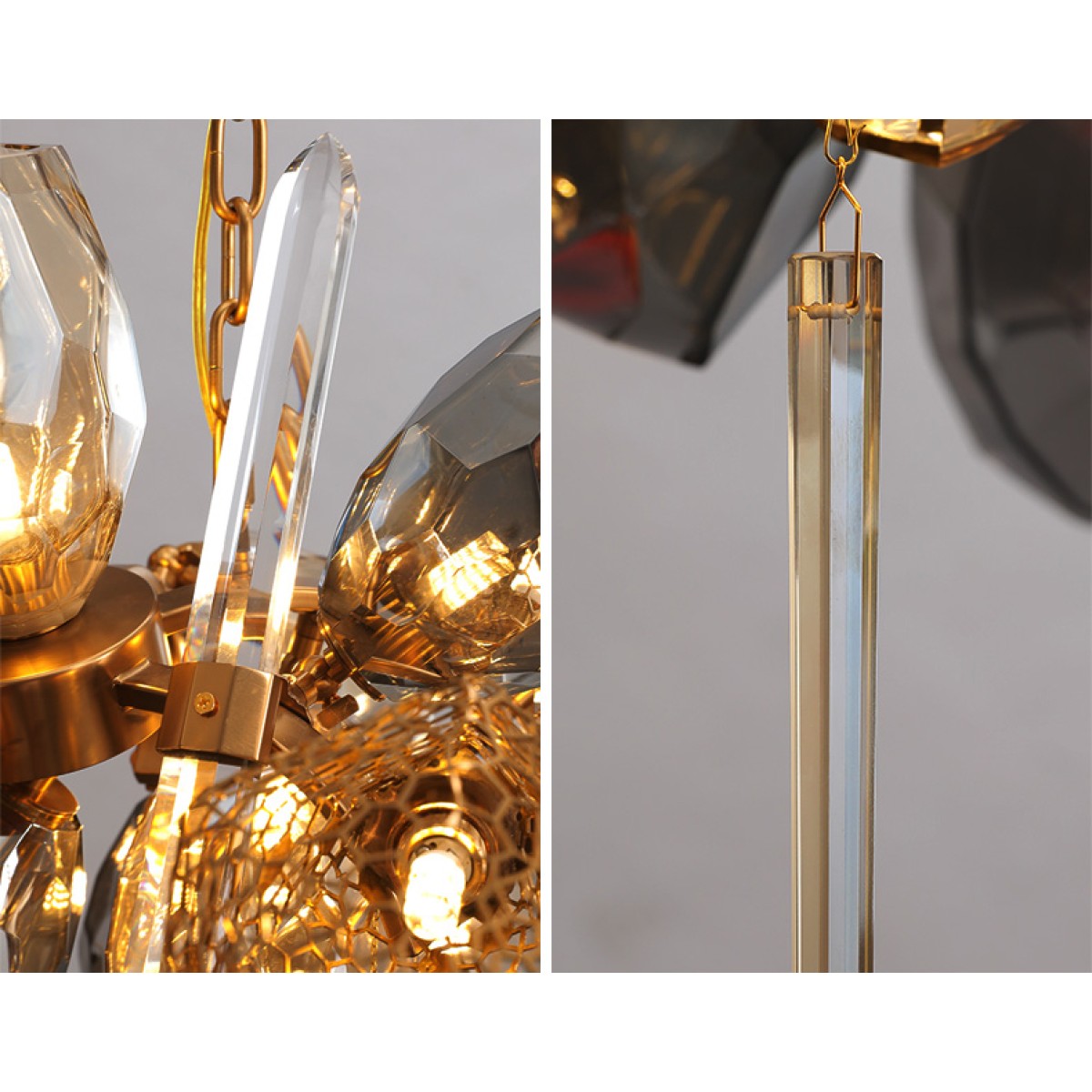 Люстра Delight Collection Britannica 8898P/AS gold/smoky