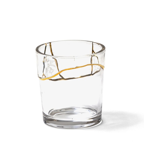 Стакан Seletti Kintsugi (белый, золотой, арт. 09658)