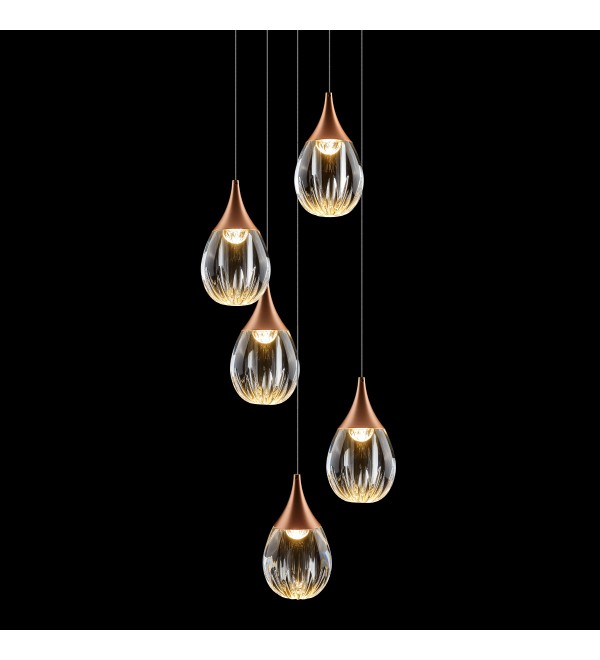 Подвесной светильник Delight Collection Stilla MD24001004-5A copper/clear