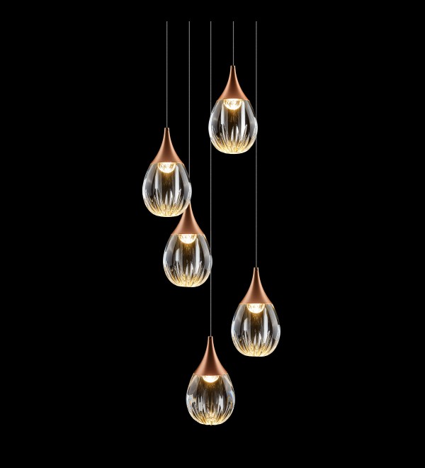 Подвесной светильник Delight Collection Stilla MD24001004-5A copper/clear