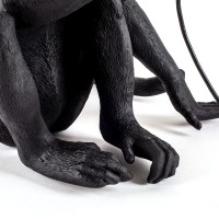Настольная лампа Seletti Monkey Lamp Sitting (черный)