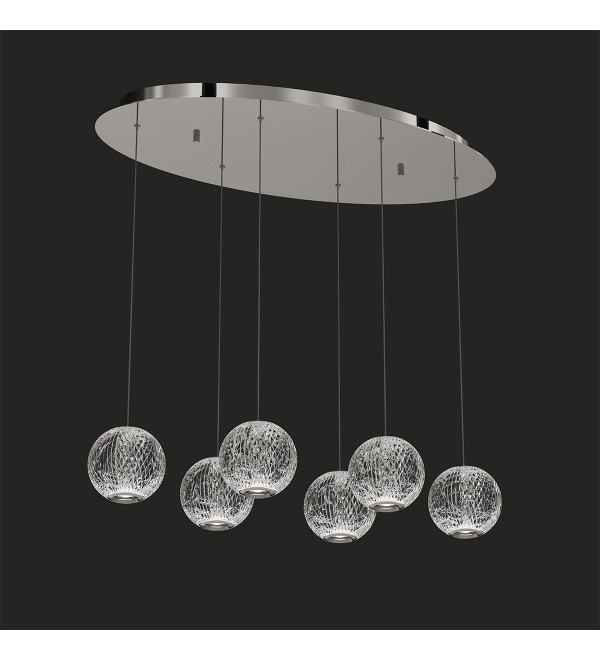 Подвесной светильник Delight Collection Elliot Diamante MD20001012-6A chrome