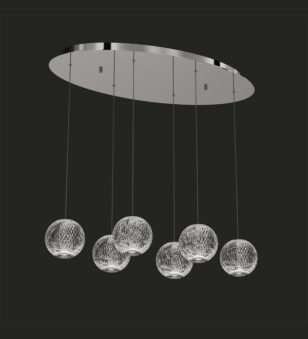 Подвесной светильник Delight Collection Elliot Diamante MD20001012-6A chrome