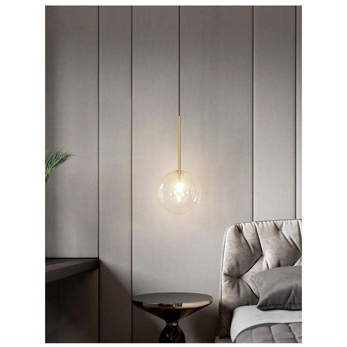 Подвесной светильник Delight Collection Ball Sola 9217P/D200 gold