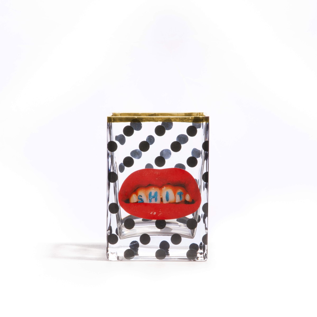 Ваза Seletti Toiletpaper Glass Vase Shit Pois Small (прозрачный)