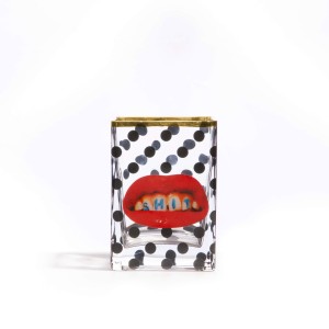 Ваза Seletti Toiletpaper Glass Vase Shit Pois Small (прозрачный)