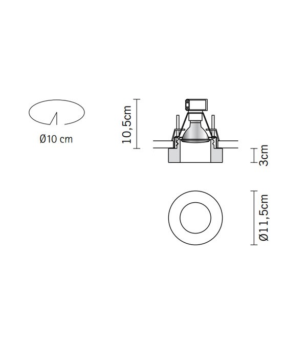 Встраиваемый светильник Fabbian Faretti D27F1535
