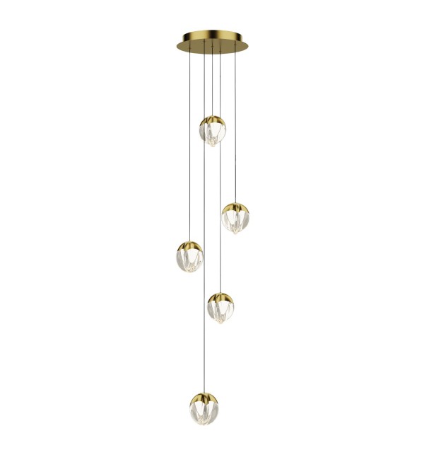 Подвесной светильник Delight Collection MD24001033-5A gold/clear