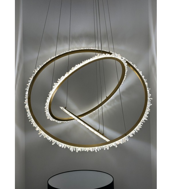 Подвесной светильник Delight Collection Quartz Halo MD20020154-3A satin gold