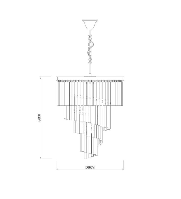 Люстра Delight Collection Helix black/clear