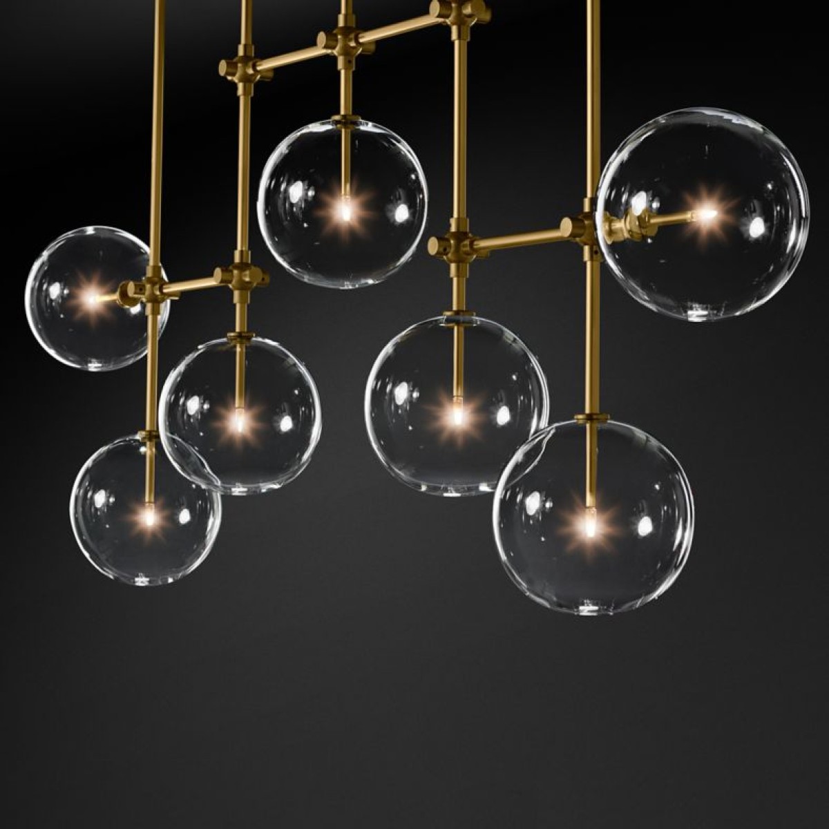 Потолочный светильник Delight Collection Globe Mobile 7A brass