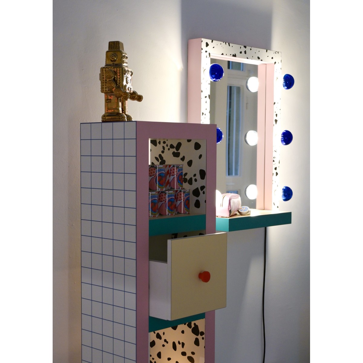 Комод Seletti Superfurniture Supertower Blue Grid