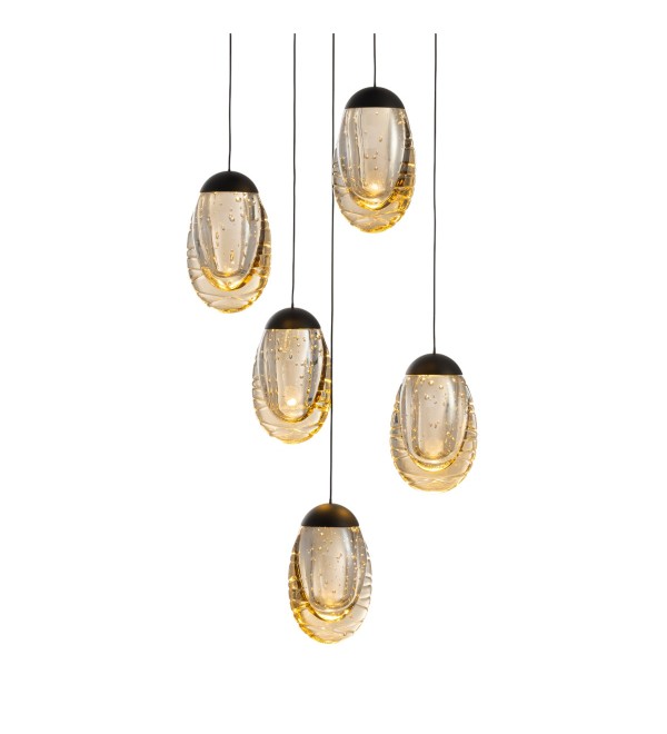 Подвесной светильник Delight Collection MD25090022-5A matt black/champagne