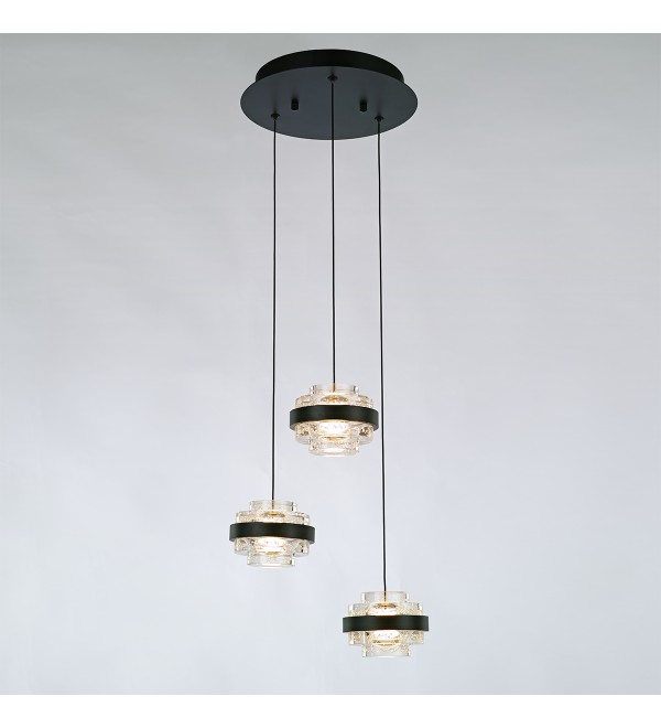 Подвесной светильник Delight Collection Indiana MD22030002-3A black/clear