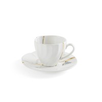 Кофейная пара Seletti Kintsugi (белый, золотой, арт. 09642)