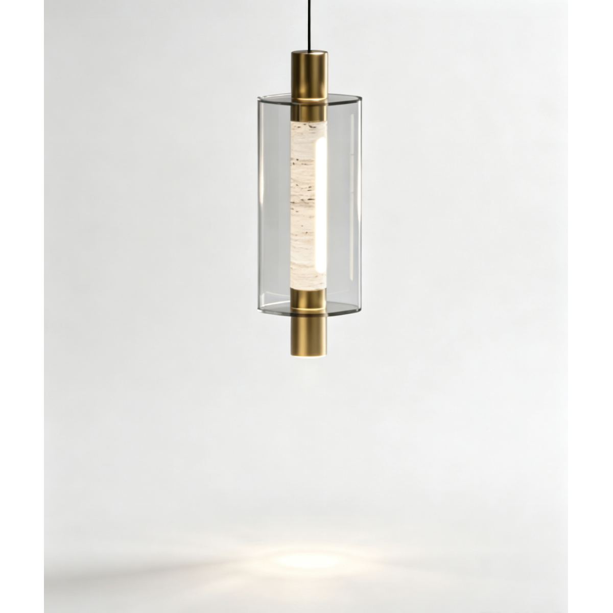 Подвесной светильник Delight Collection 26509P/1 Brass / Travertine