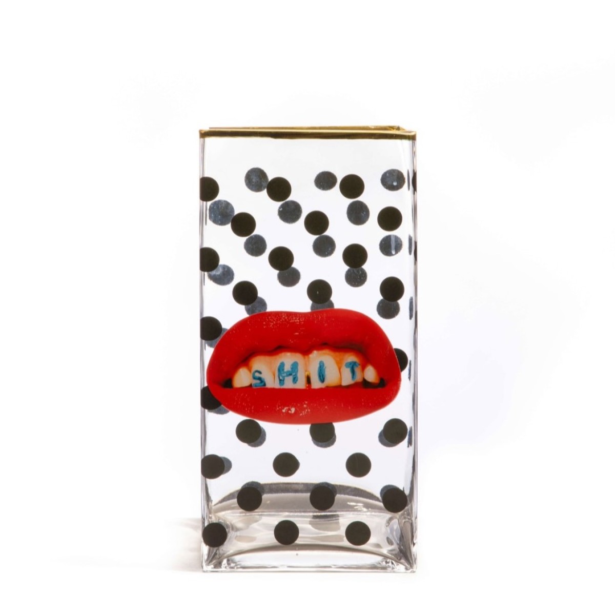 Ваза Seletti Toiletpaper Glass Vase Shit Pois Big (прозрачный)