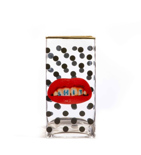 Ваза Seletti Toiletpaper Glass Vase Shit Pois Big (прозрачный)
