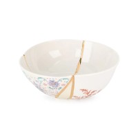 Салатник Seletti Kintsugi (белый, золотой)