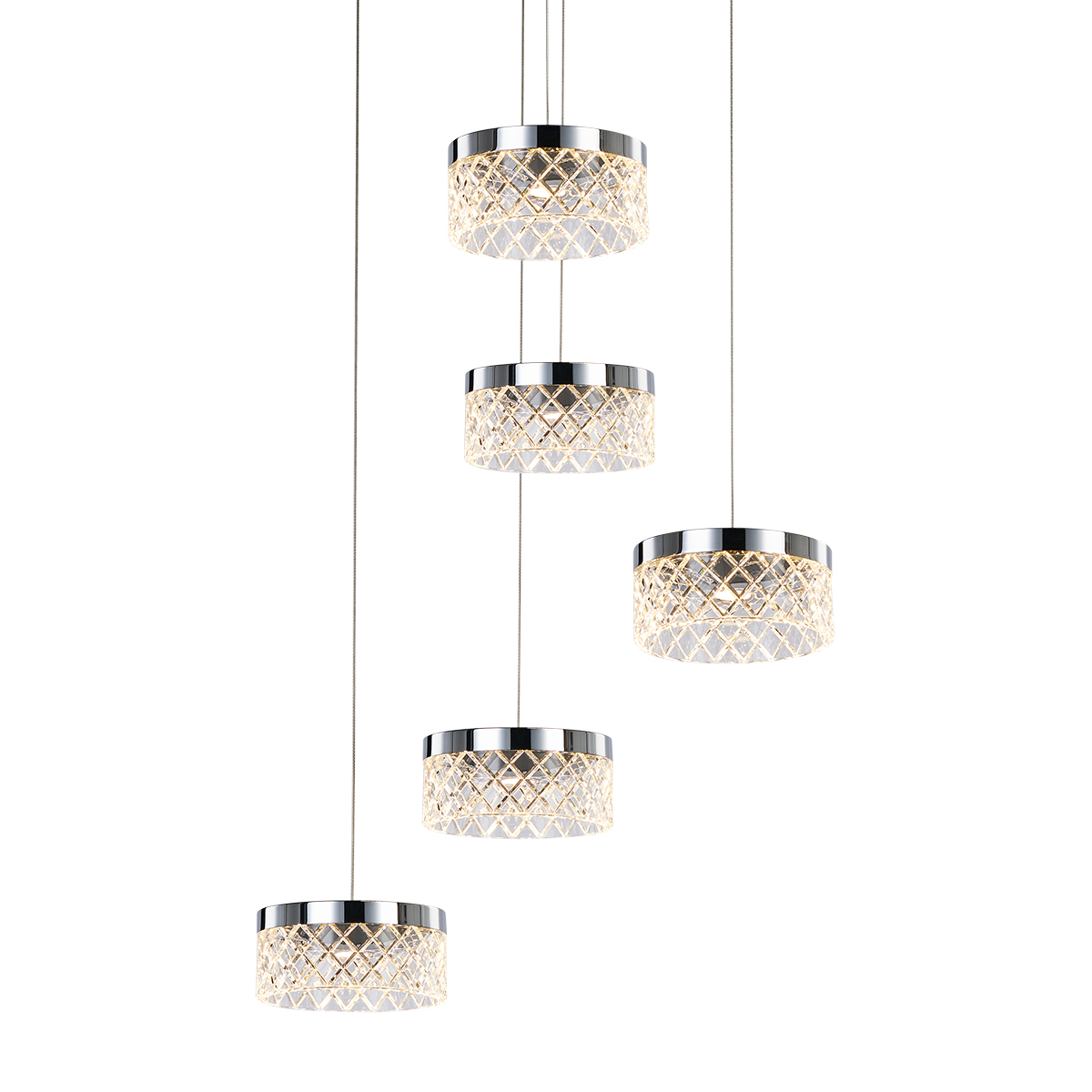 Подвесной светильник Delight Collection Diamond cut MD21020075-5A chrome