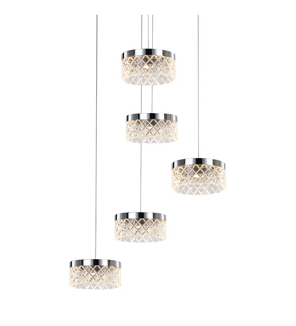 Подвесной светильник Delight Collection Diamond cut MD21020075-5A chrome