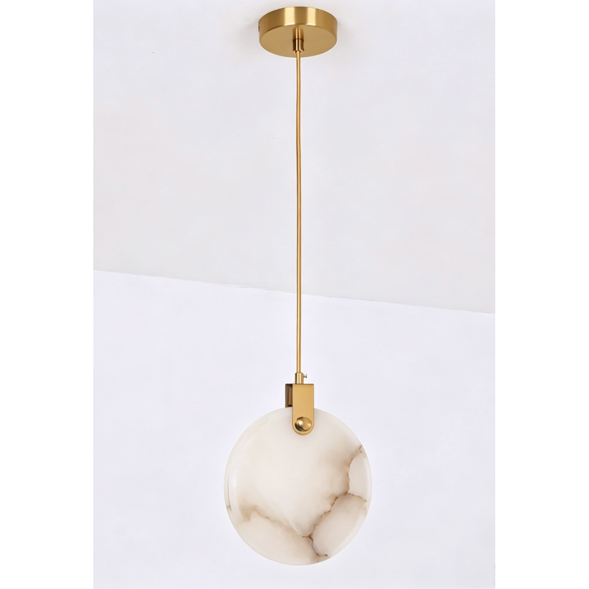 Подвесной светильник Delight Collection 11391P 25cm Brass / White Alabaster
