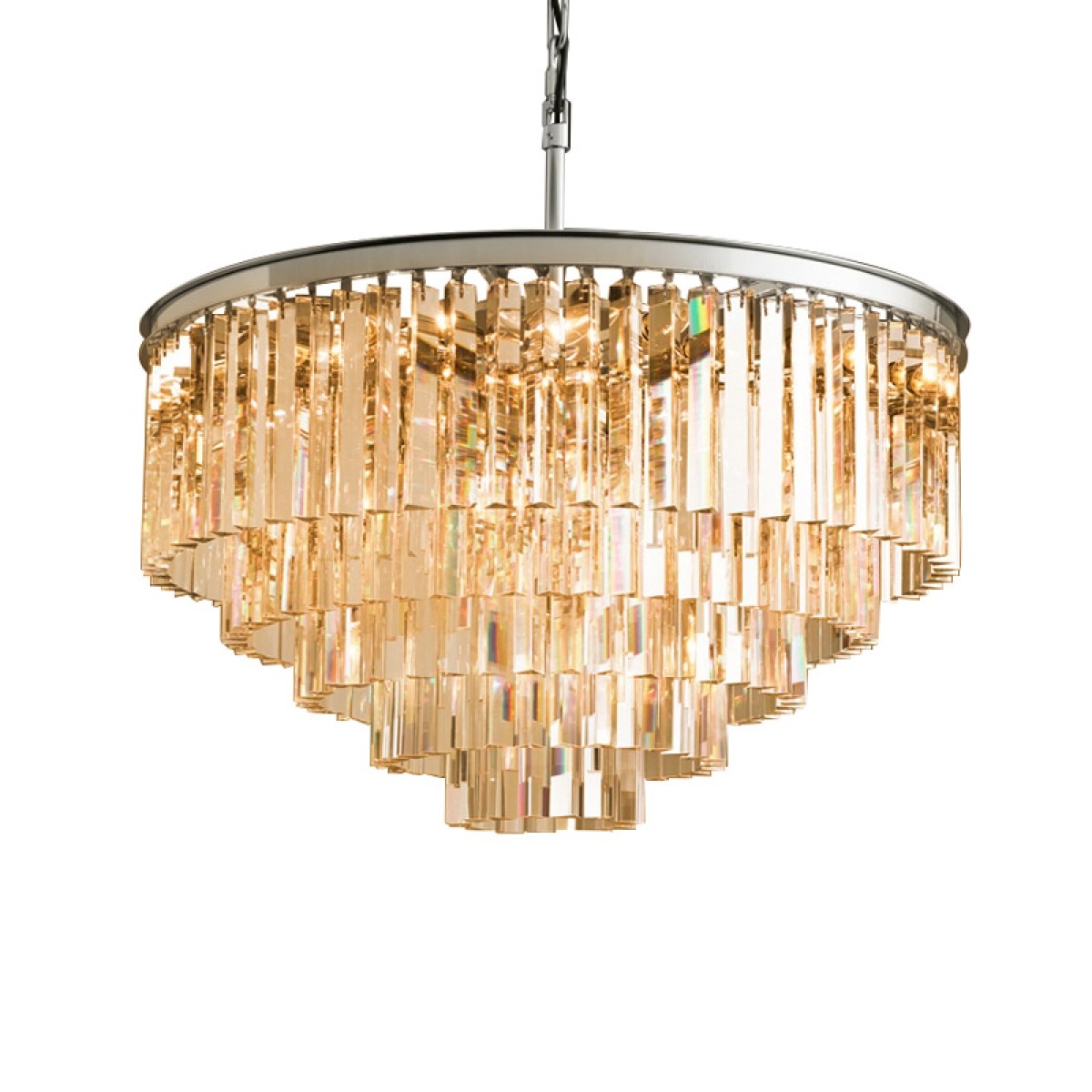 Люстра Delight Collection Odeon 10A chrome/amber