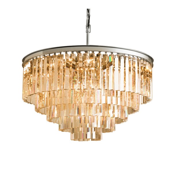 Люстра Delight Collection Odeon 10A chrome/amber