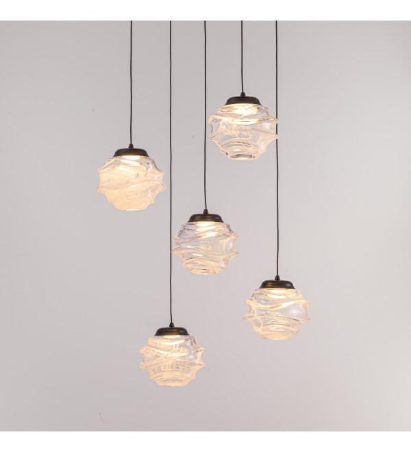Подвесной светильник Delight Collection MD25030003-5A matt black/clear
