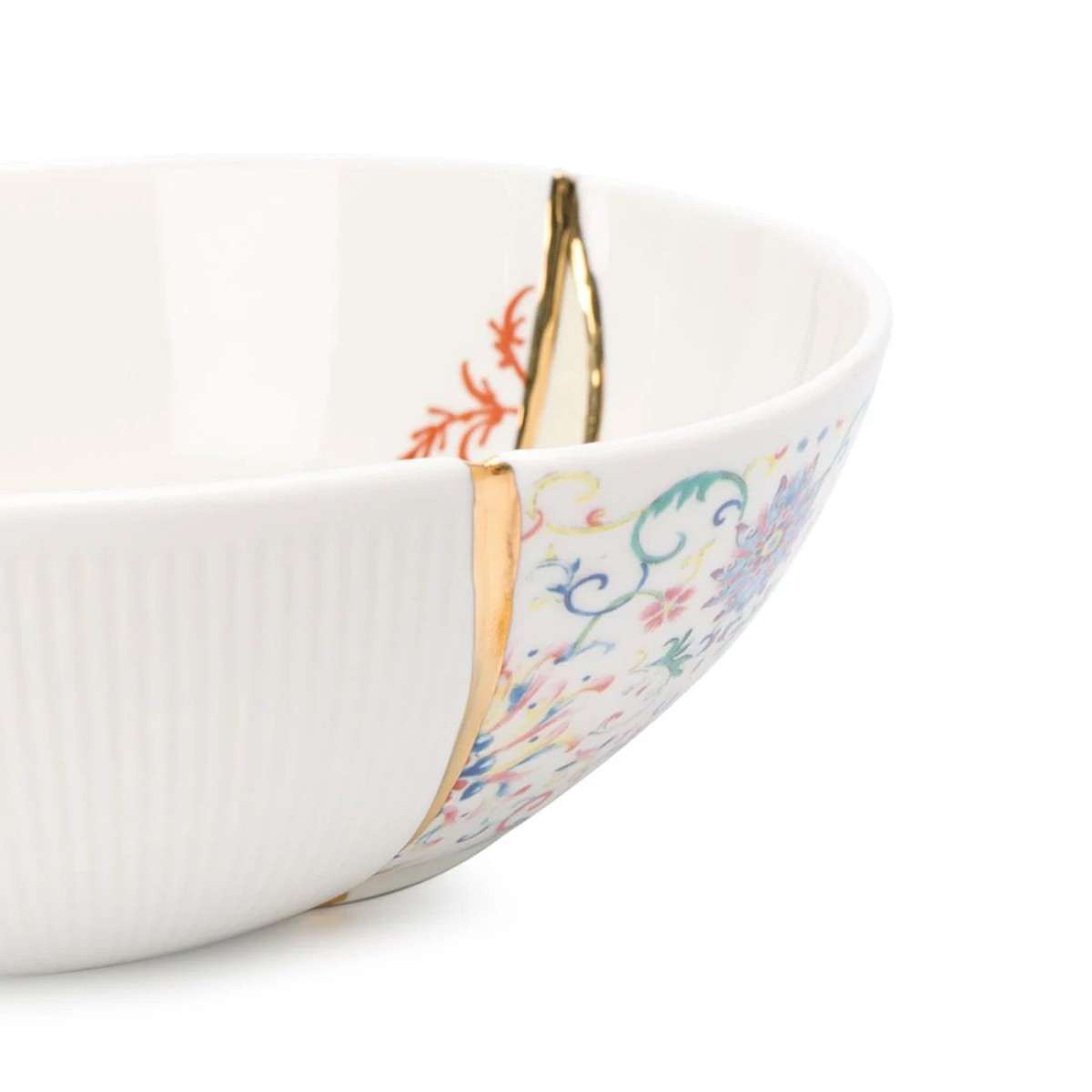Салатник Seletti Kintsugi (белый, золотой)