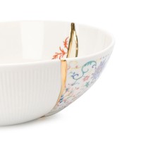 Салатник Seletti Kintsugi (белый, золотой)
