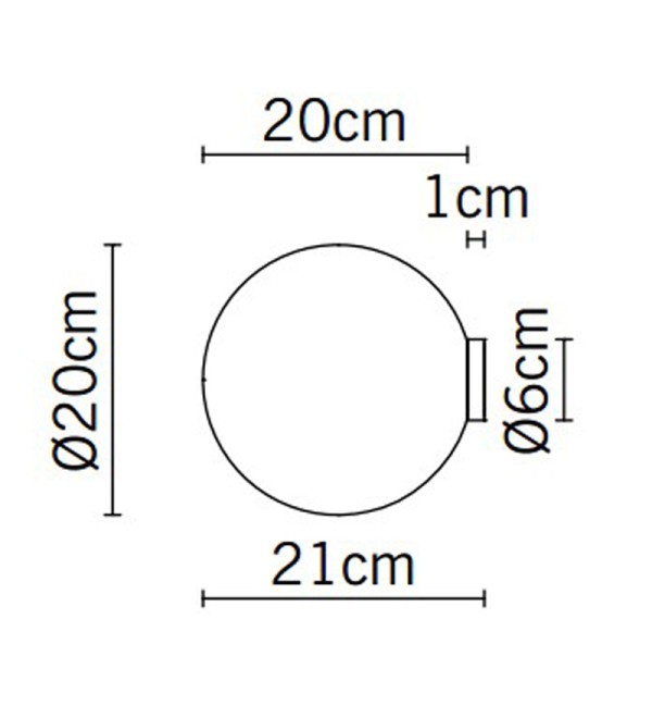 Настенный/Потолочный светильник Fabbian Lumi Sfera d20