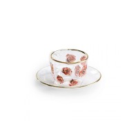 Кофейная пара Seletti Toiletpaper Glass Roses
