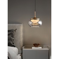 Подвесной светильник Delight Collection MT9128-1H gold/smoke