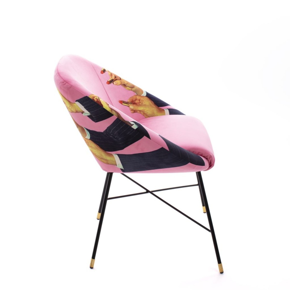 Обеденный стул Seletti Toiletpaper Furniture Lipsticks Pink