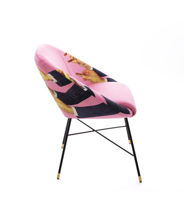 Обеденный стул Seletti Toiletpaper Furniture Lipsticks Pink