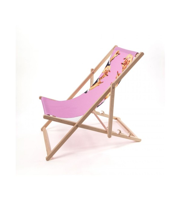 Шезлонг Seletti Toiletpaper Deckchair Lipstick Pink