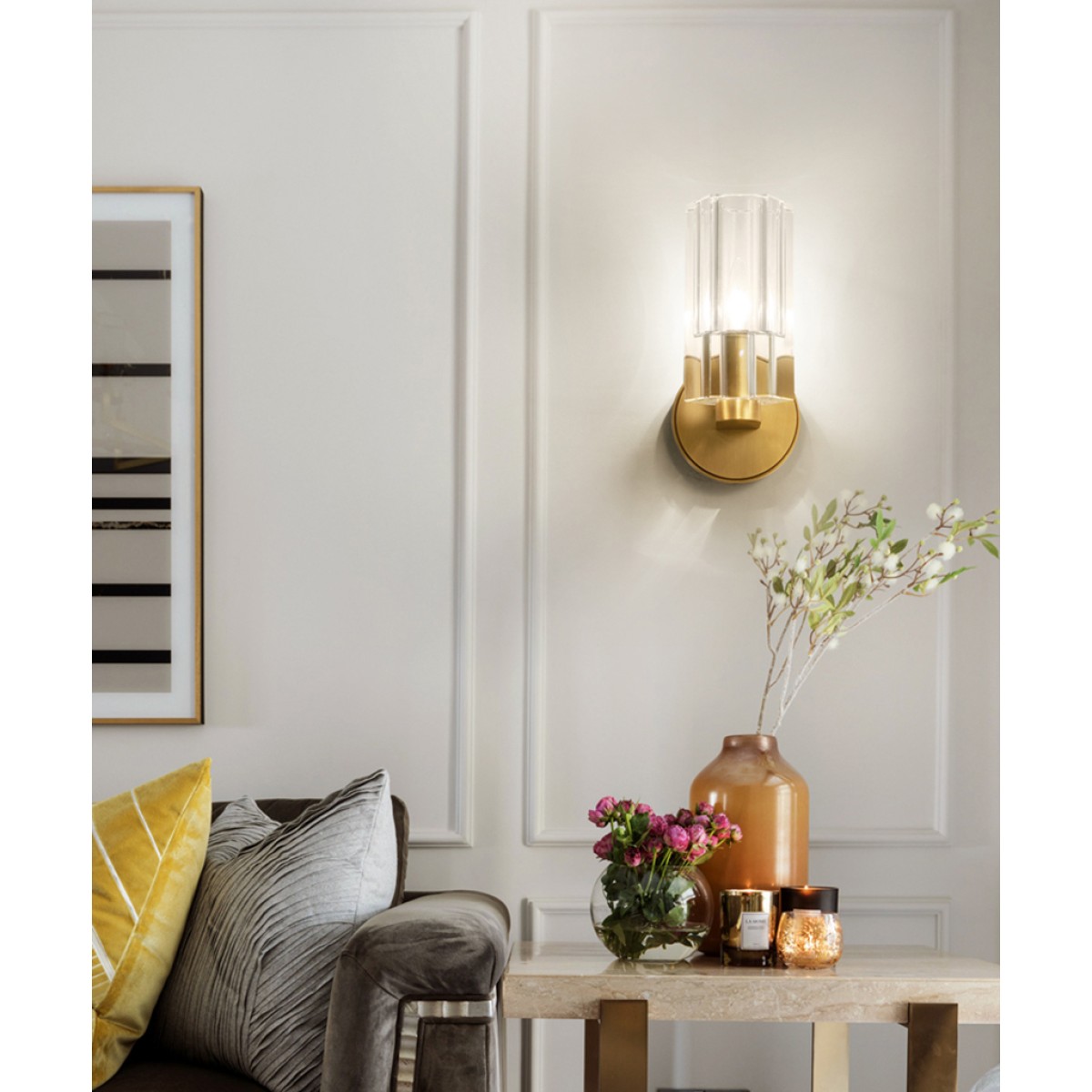 Настенный светильник Delight Collection 8816W gold/clear