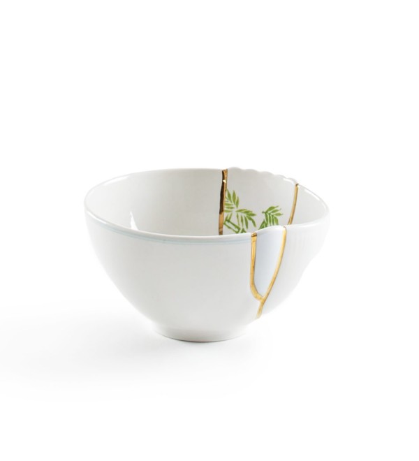 Пиала Seletti Kintsugi (белый, золотой, арт. 09633)