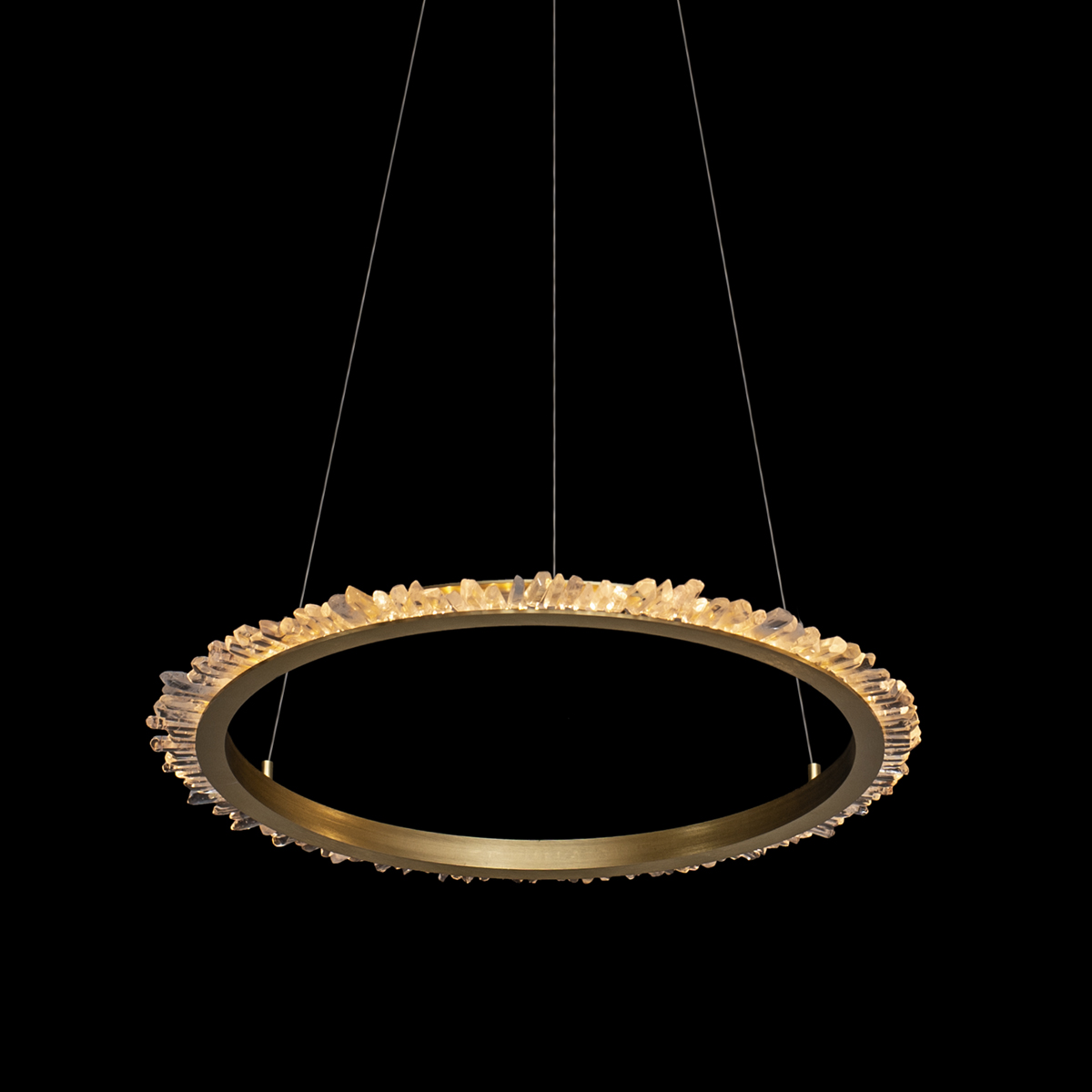 Подвесной светильник Delight Collection Quartz Halo MD20020154-1A satin gold