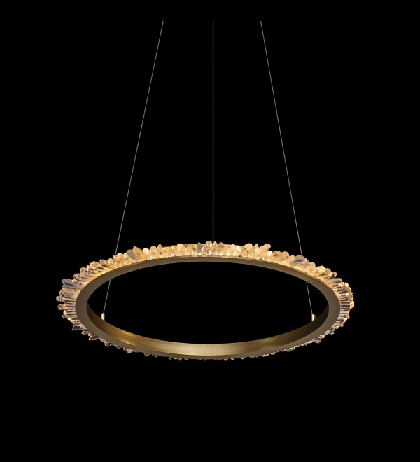 Подвесной светильник Delight Collection Quartz Halo MD20020154-1A satin gold